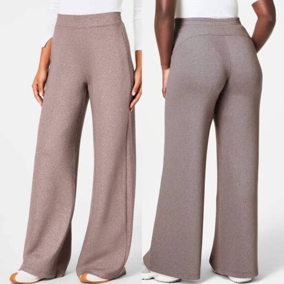 Spanx AirEssentials Wide Leg Pants, Smoke Sillver Shimmer S NWT - Picture 1 of 8